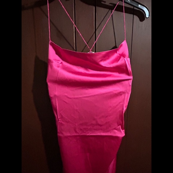 SER.O.YA Celino Maxi Dress Silk Blend Fuchia Purple/Hot Pink Size M - NWT - Picture 10 of 16